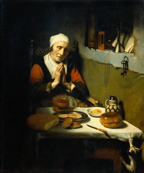 Nicolaes Maes Old Woman in Prayer