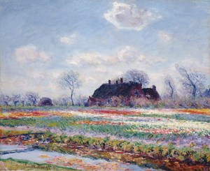 Monet Tulip Fields near Leiden, Netherlands