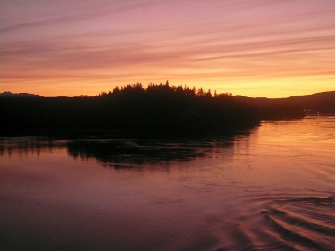 Sunset in the Inside Passage