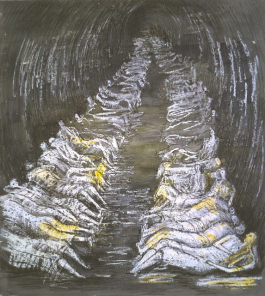 Tube Shelter Perspective 1941 by Henry Moore OM, CH 1898-1986