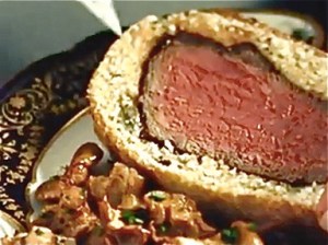 Beef fillet pastry wrapped